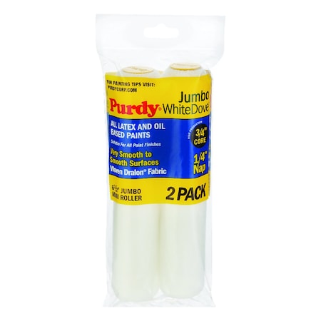 Purdy Purdy White Dove Woven Fabric 6.5 in. W X 1/4 in. Jumbo Mini Paint Roller Cover 2 pk 140626010